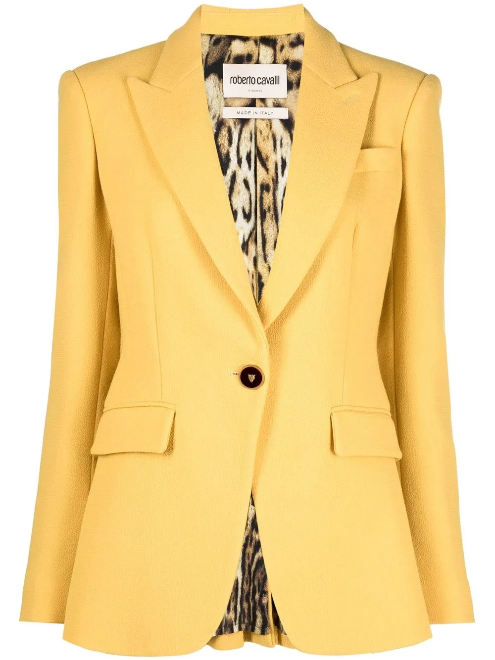 

Roberto Cavalli blazer con solapas de pico - Amarillo