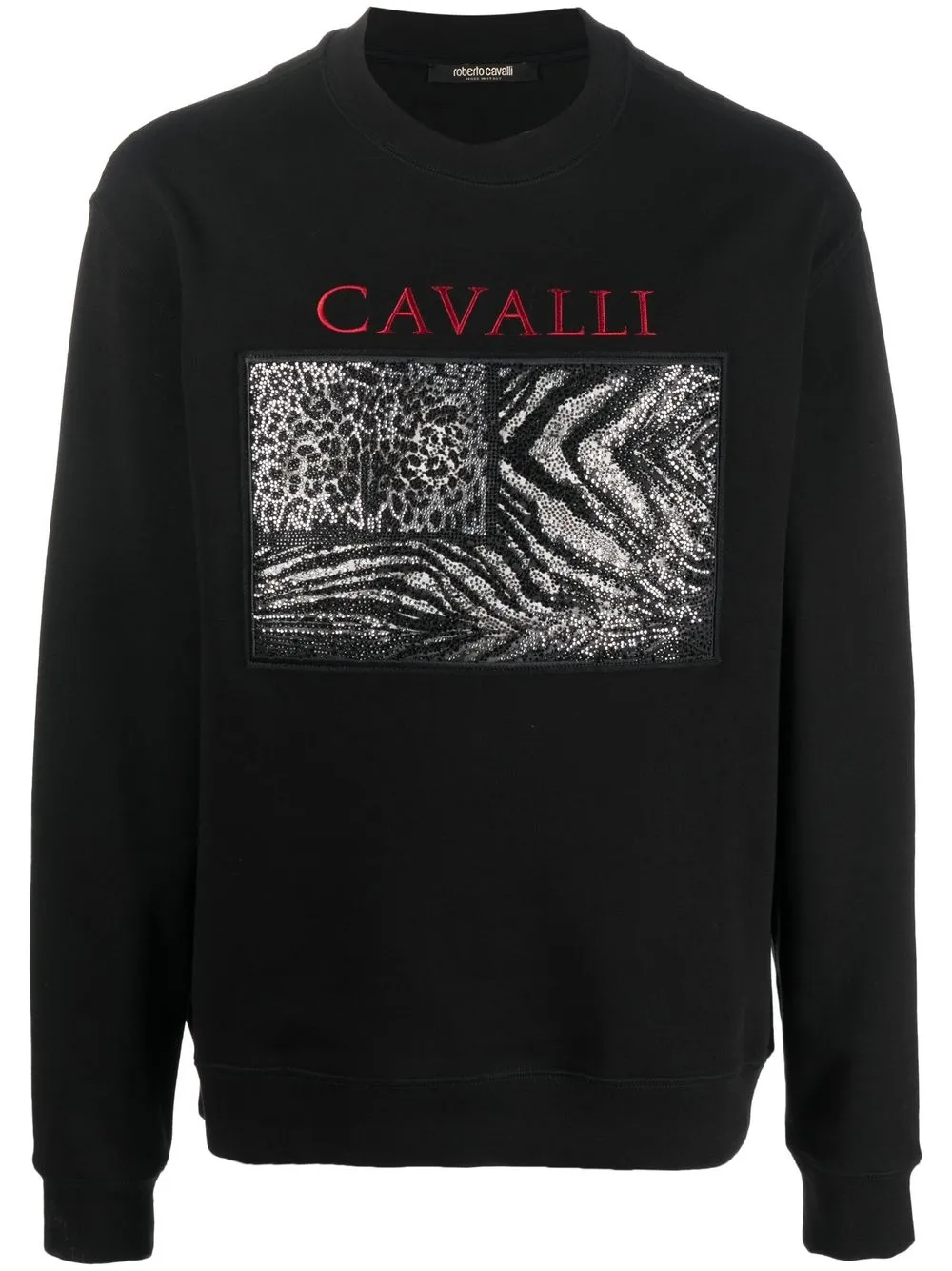 

Roberto Cavalli sudadera con logo estampado - Negro