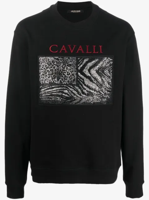 Roberto Cavalli logo-print sweatshirt
