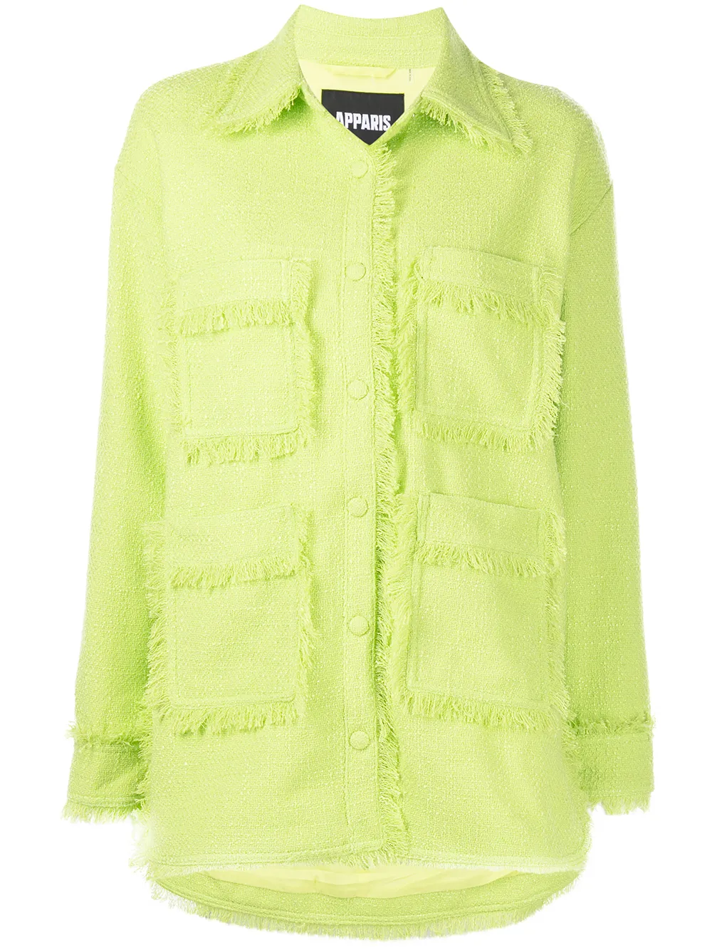 

Apparis Callie tweed shirt jacket - Green