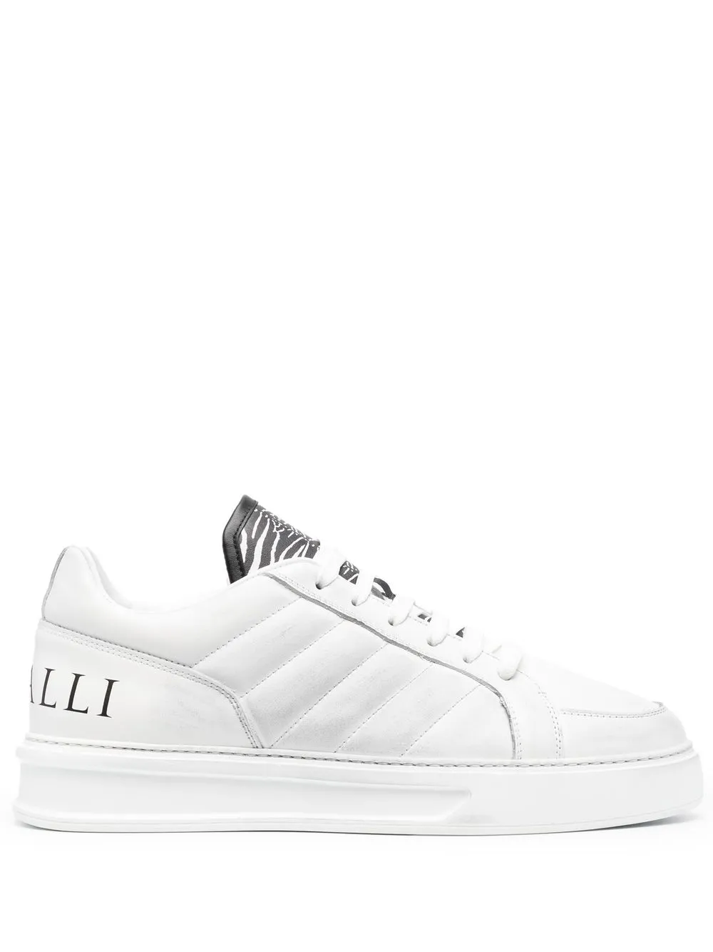 

Roberto Cavalli tenis con páneles y logo estampado - Blanco