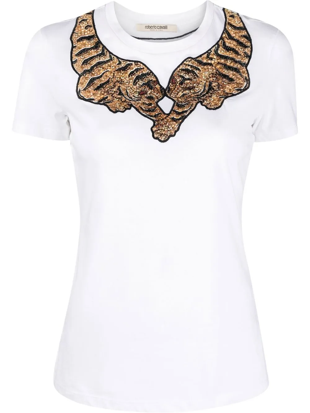 

Roberto Cavalli playera con tigre bordado - Blanco