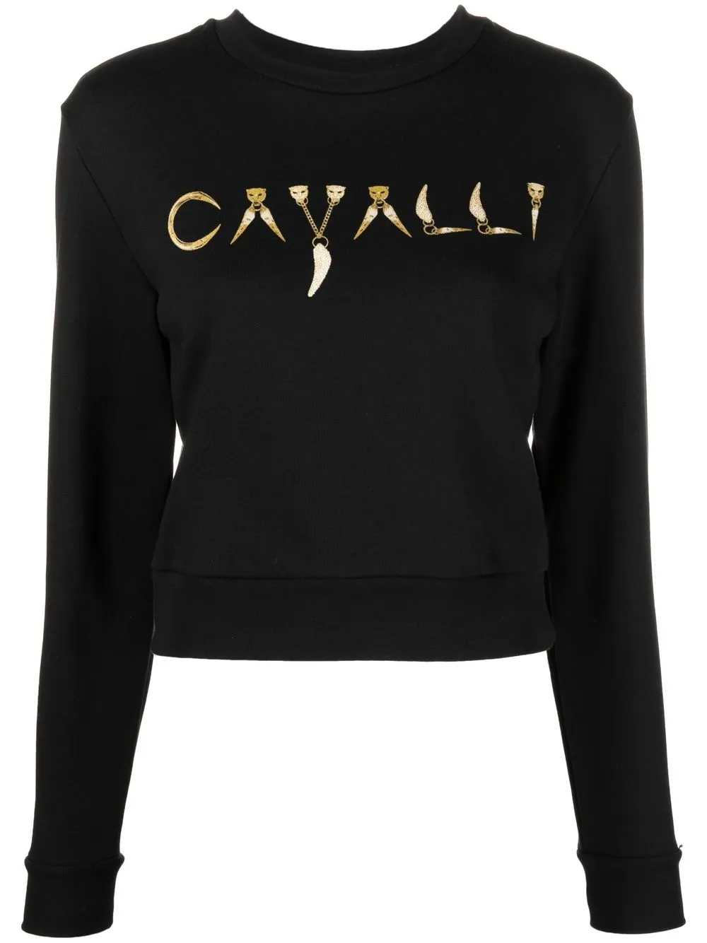 

Roberto Cavalli sudadera con logo estampado - Negro