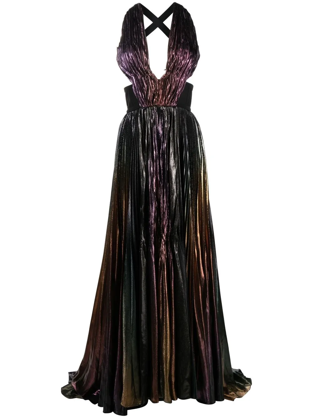 

Roberto Cavalli metallic-effect sleeveless maxi dress - Purple