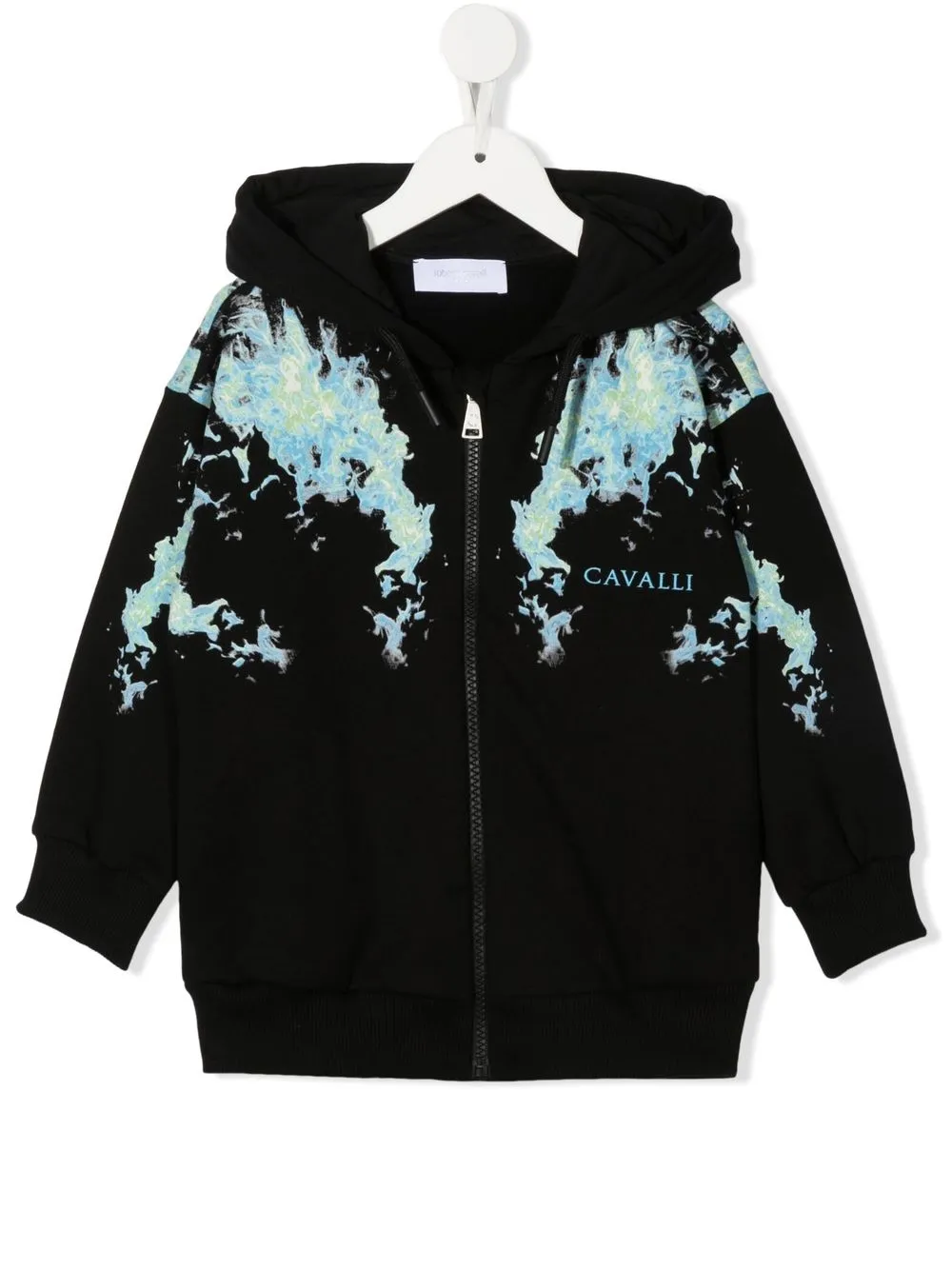 

Roberto Cavalli Junior hoodie con estampado gráfico - Negro