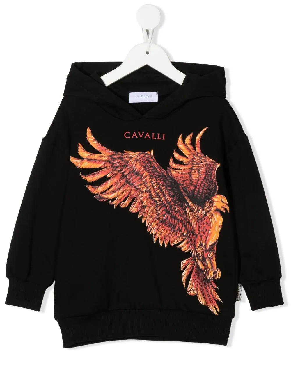 

Roberto Cavalli Junior hoodie con motivo phoenix - Negro