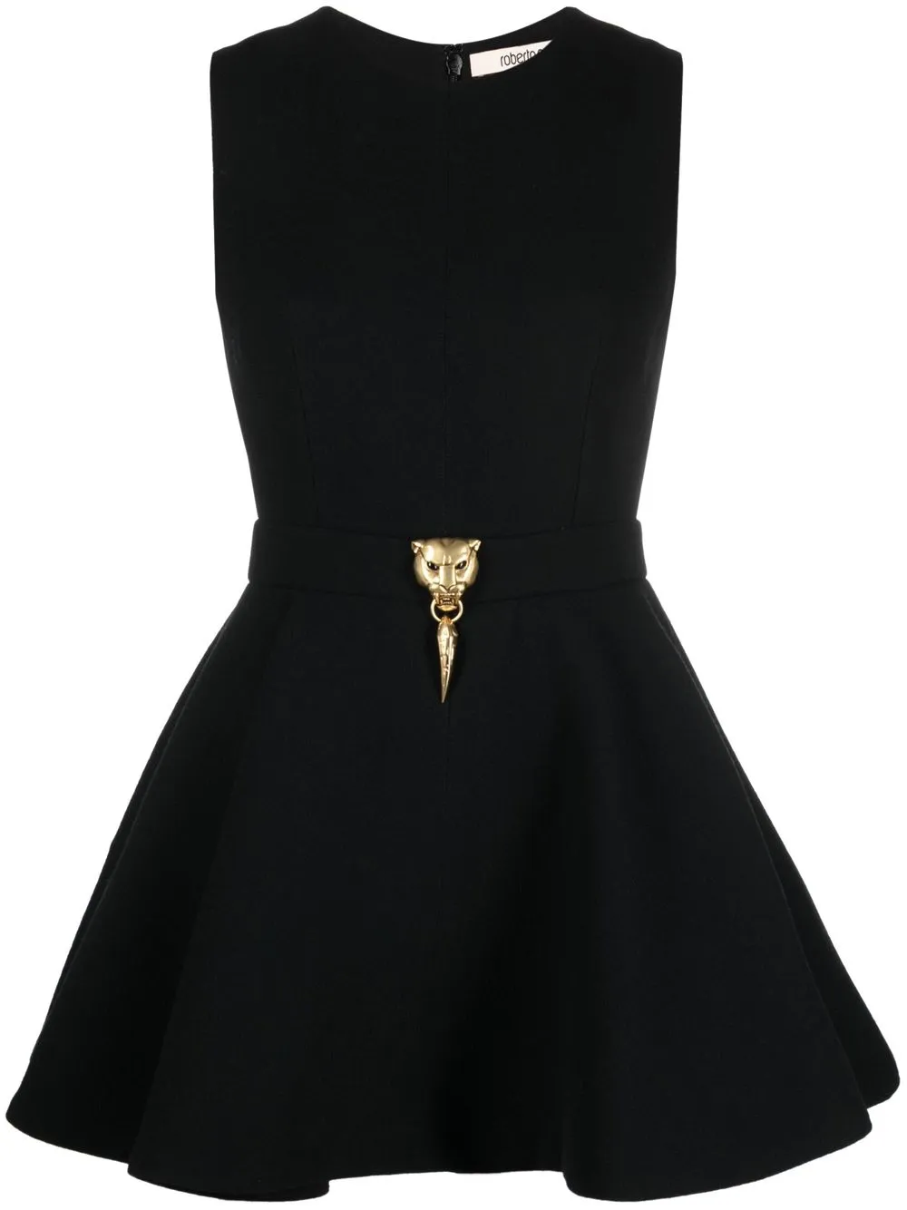 

Roberto Cavalli jaguar-buckle skater dress - Black