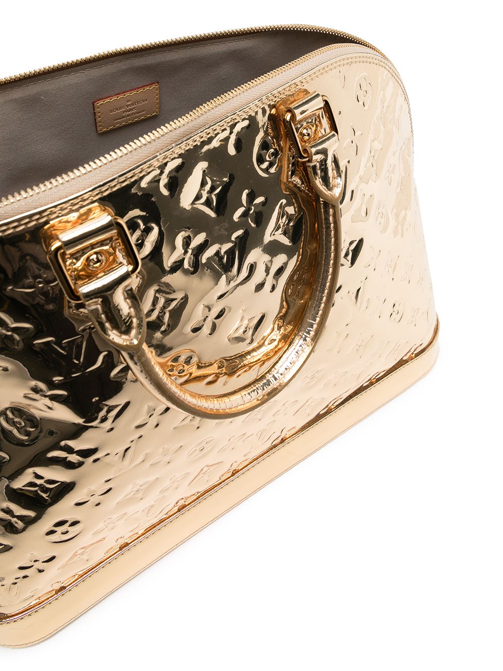Louis Vuitton Large Gold Monogram Miroir Alma GM Bowler Bag 516lvs68