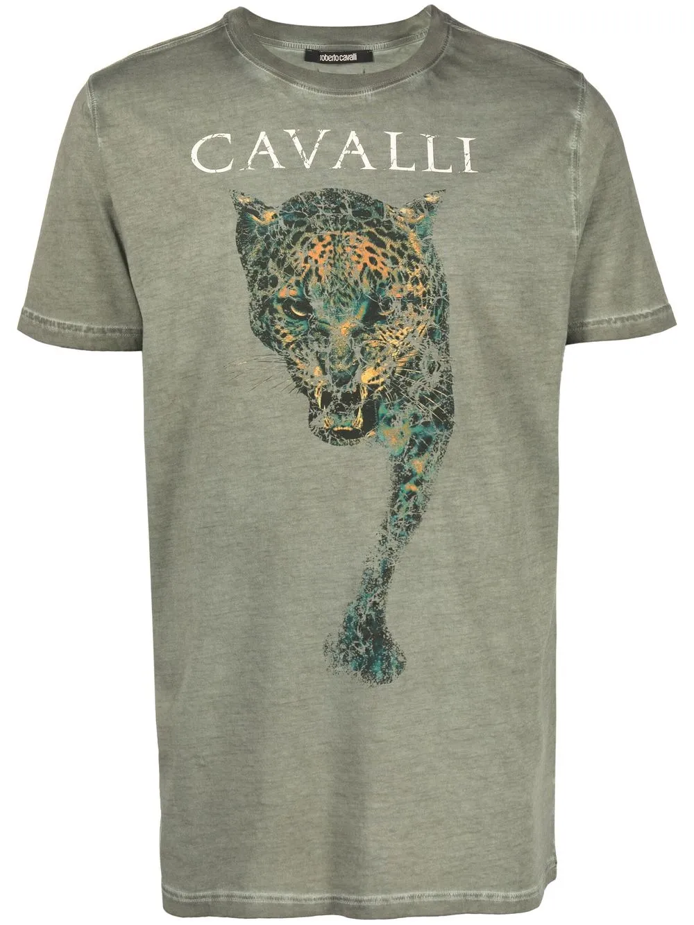 

Roberto Cavalli playera con estampado de leopardo - Verde