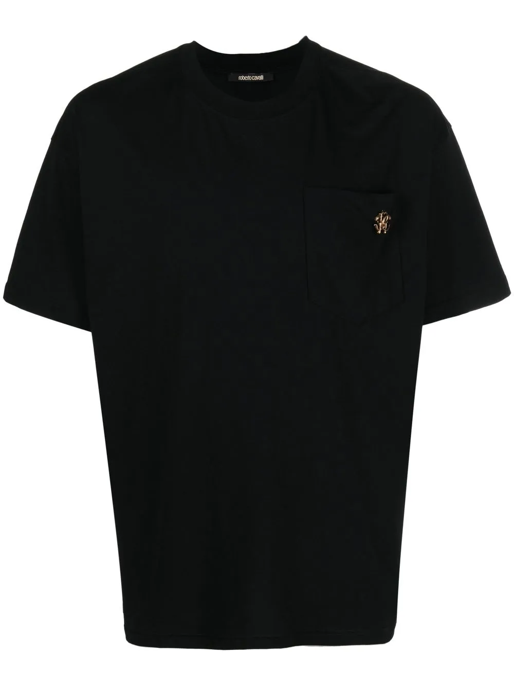 

Roberto Cavalli playera con monograma bordado - Negro