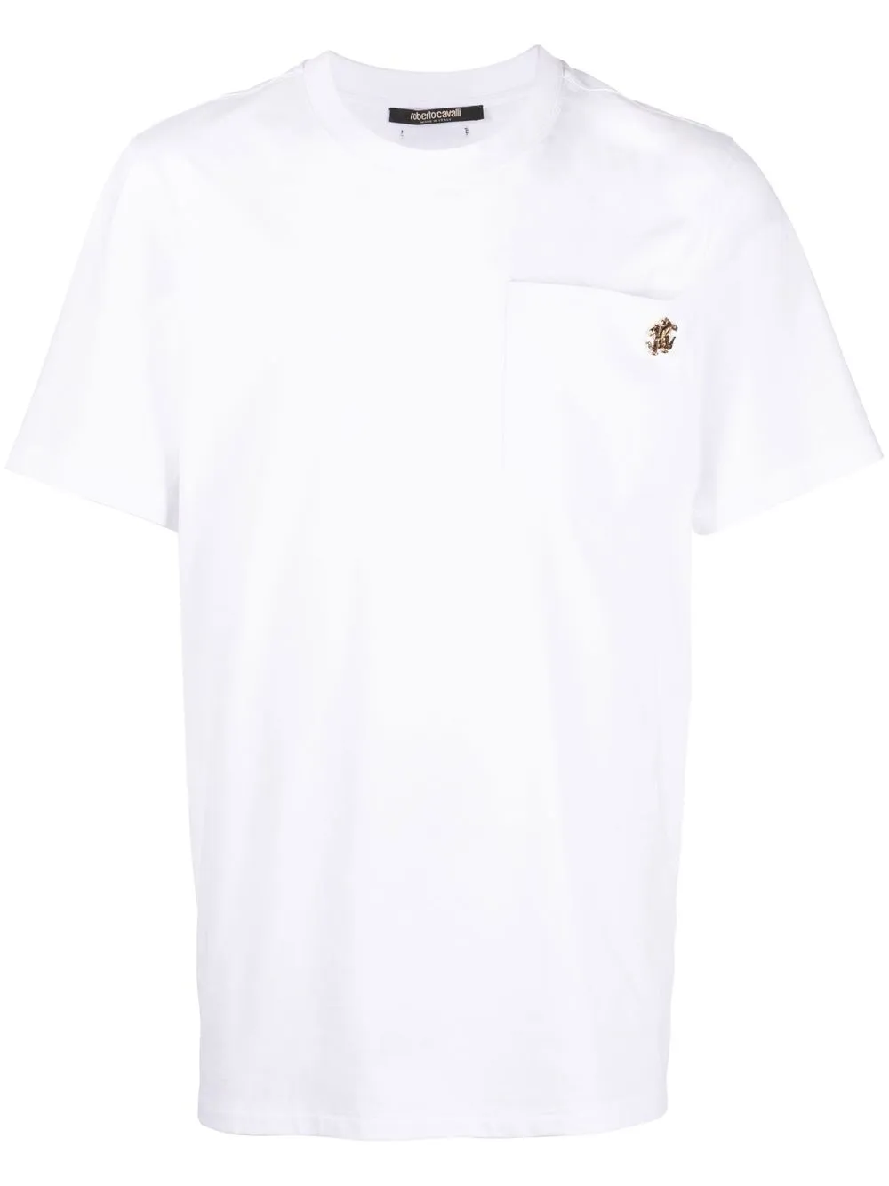 

Roberto Cavalli playera con placa del logo - Blanco