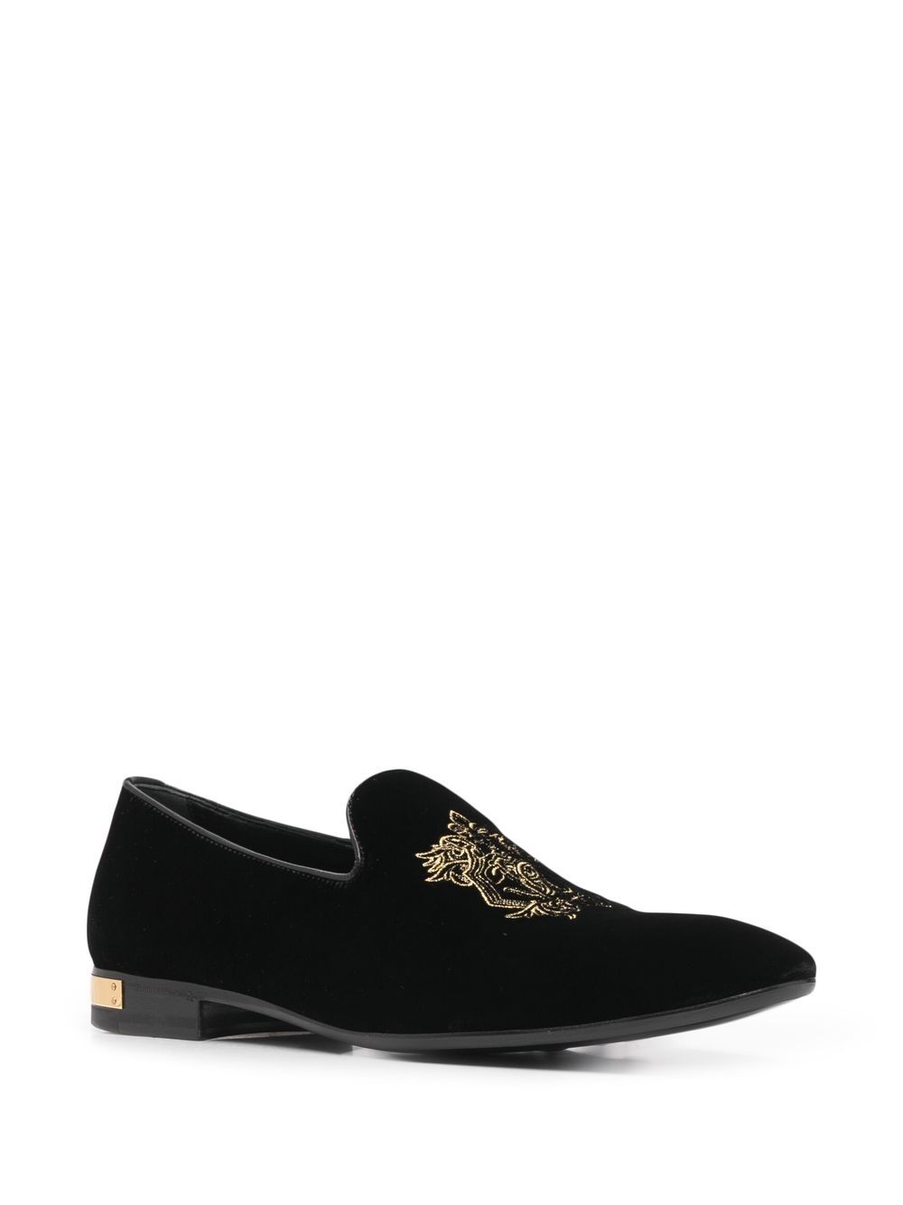 Roberto Cavalli Fluwelen slippers - Zwart