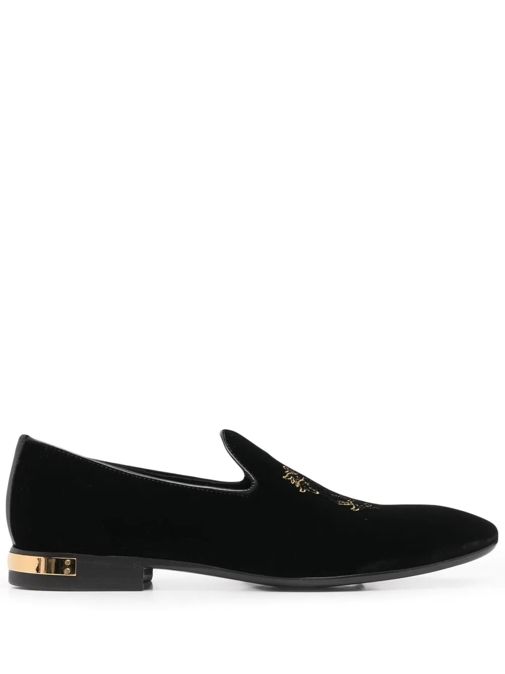 

Roberto Cavalli slippers con monograma bordado - Negro