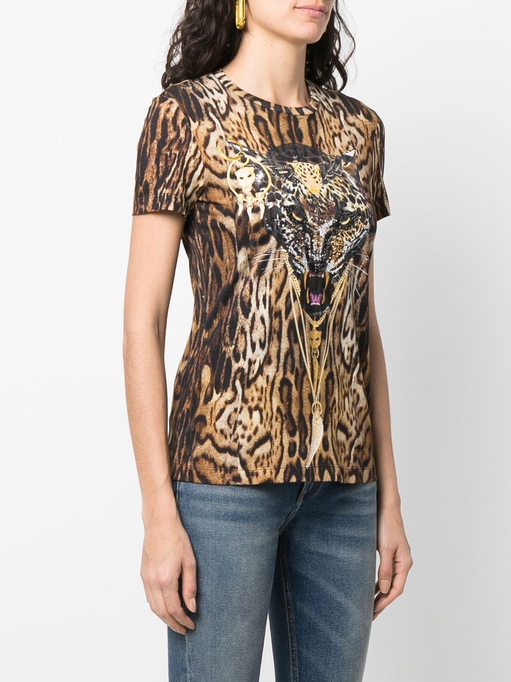 Roberto Cavalli jaguar-print T-shirt - Farfetch