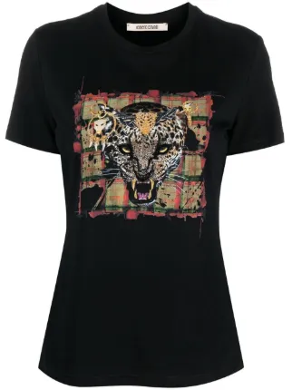 Roberto Cavalli Graphic Leopard Print T-shirt - Farfetch