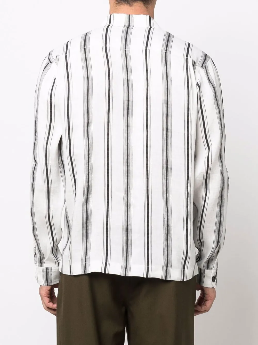 stripe-print shirt