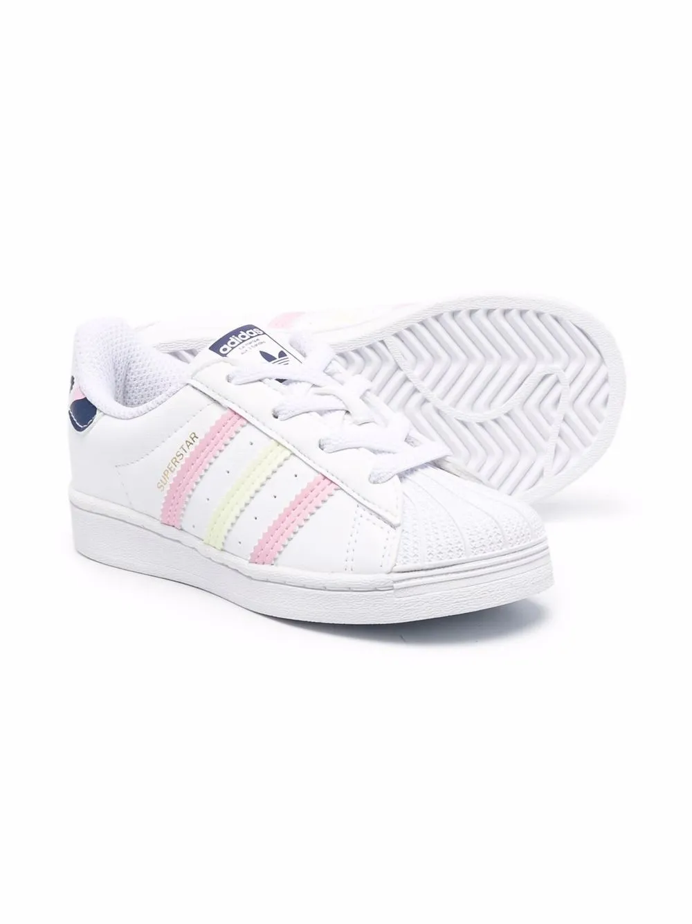adidas Kids Superstar leren sneakers - Wit