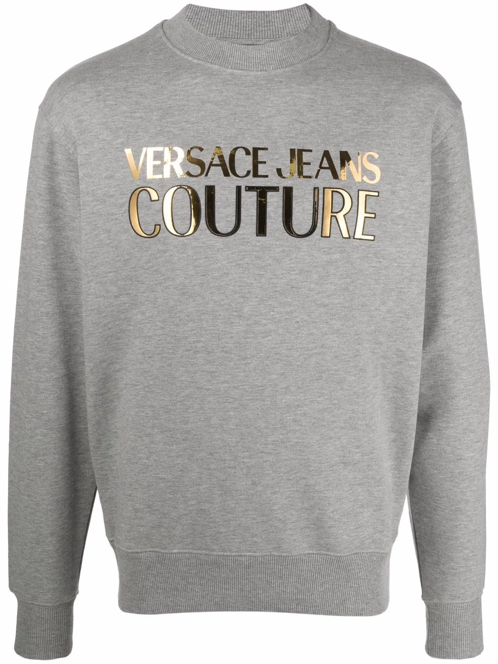 

Versace Jeans Couture sudadera con logo metalizado - Gris