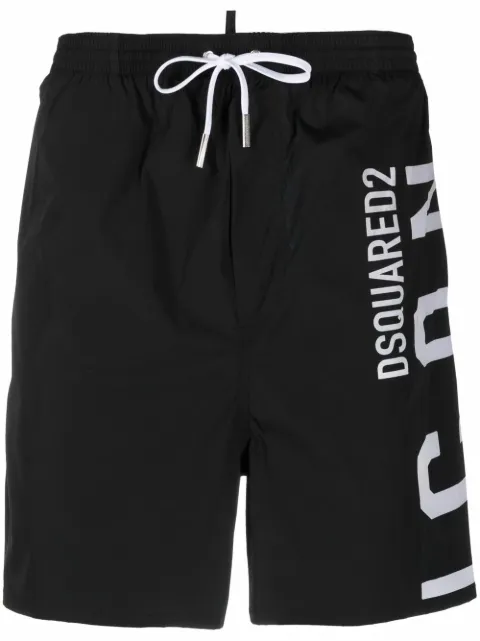 DSQUARED2 logo-print drawstring swim shorts Men