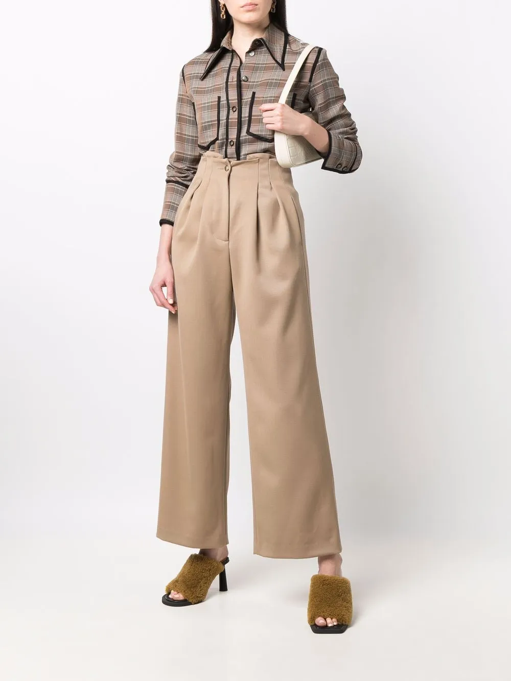 The Mannei Flared broek - Beige