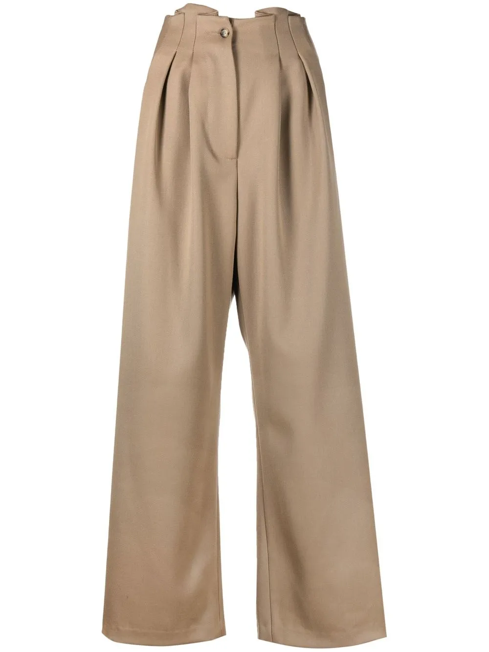 

The Mannei wide-leg flared trousers - Neutrals