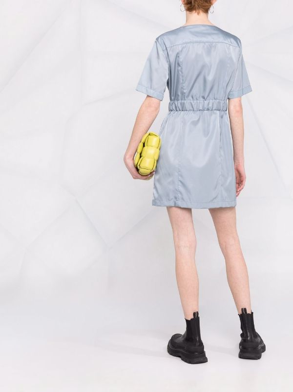 Givenchy Metallic zip-detail short-sleeved Dress - Farfetch