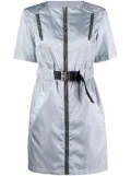 Givenchy metallic zip-detail short-sleeved dress - Blue