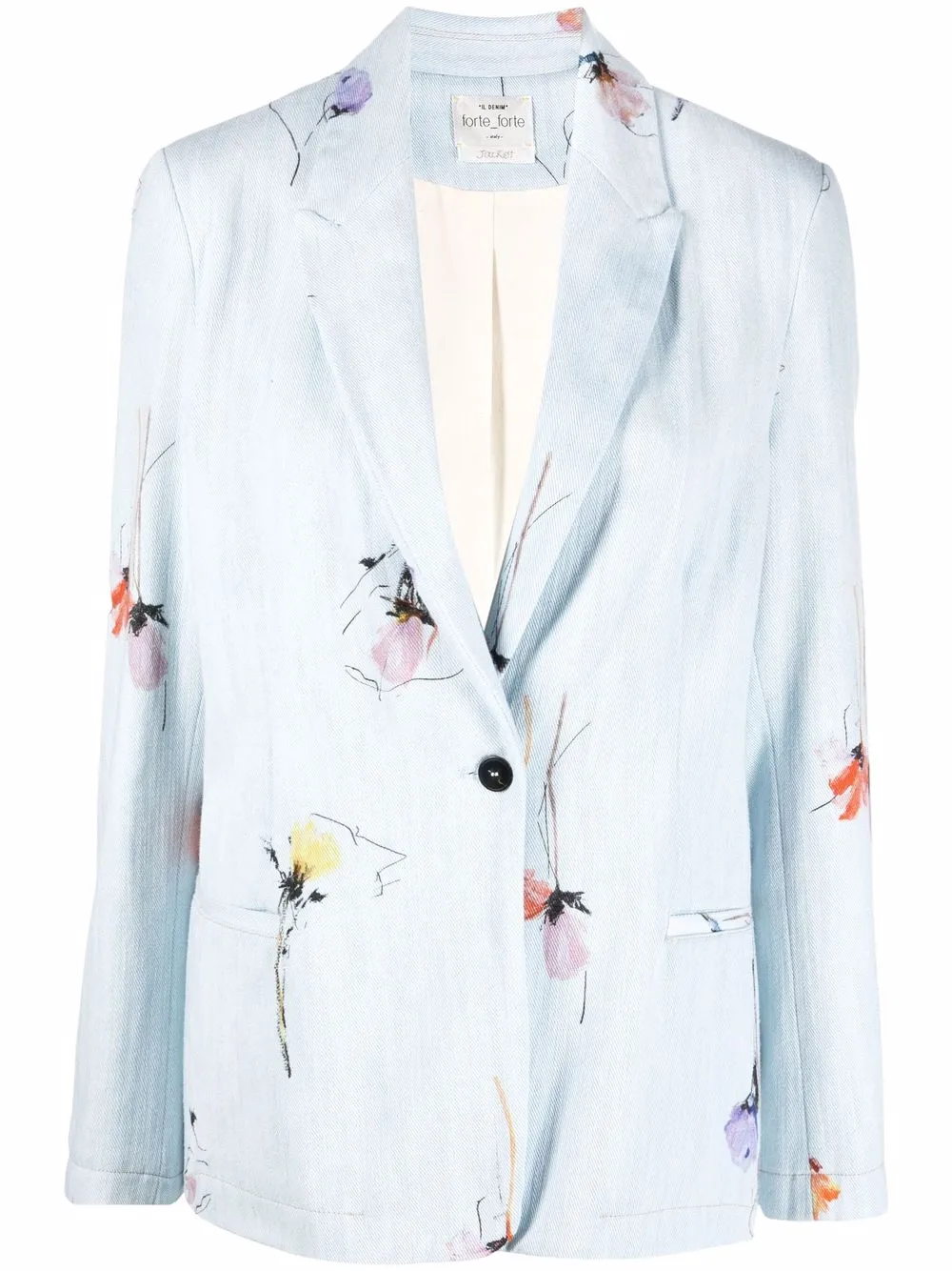 

Forte Forte floral-print blazer - Blue