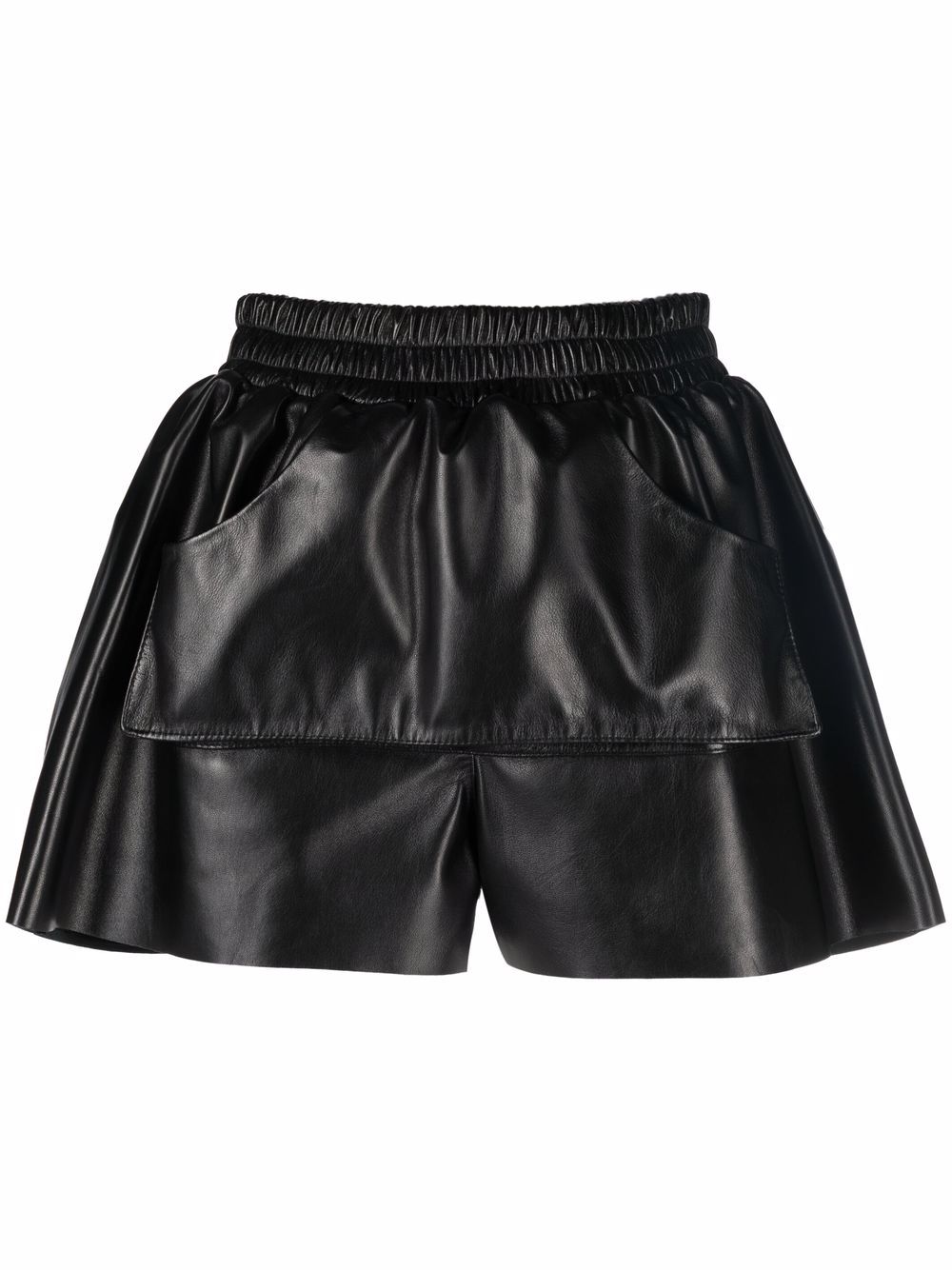 The Mannei Layered Leather Mini Shorts - Farfetch