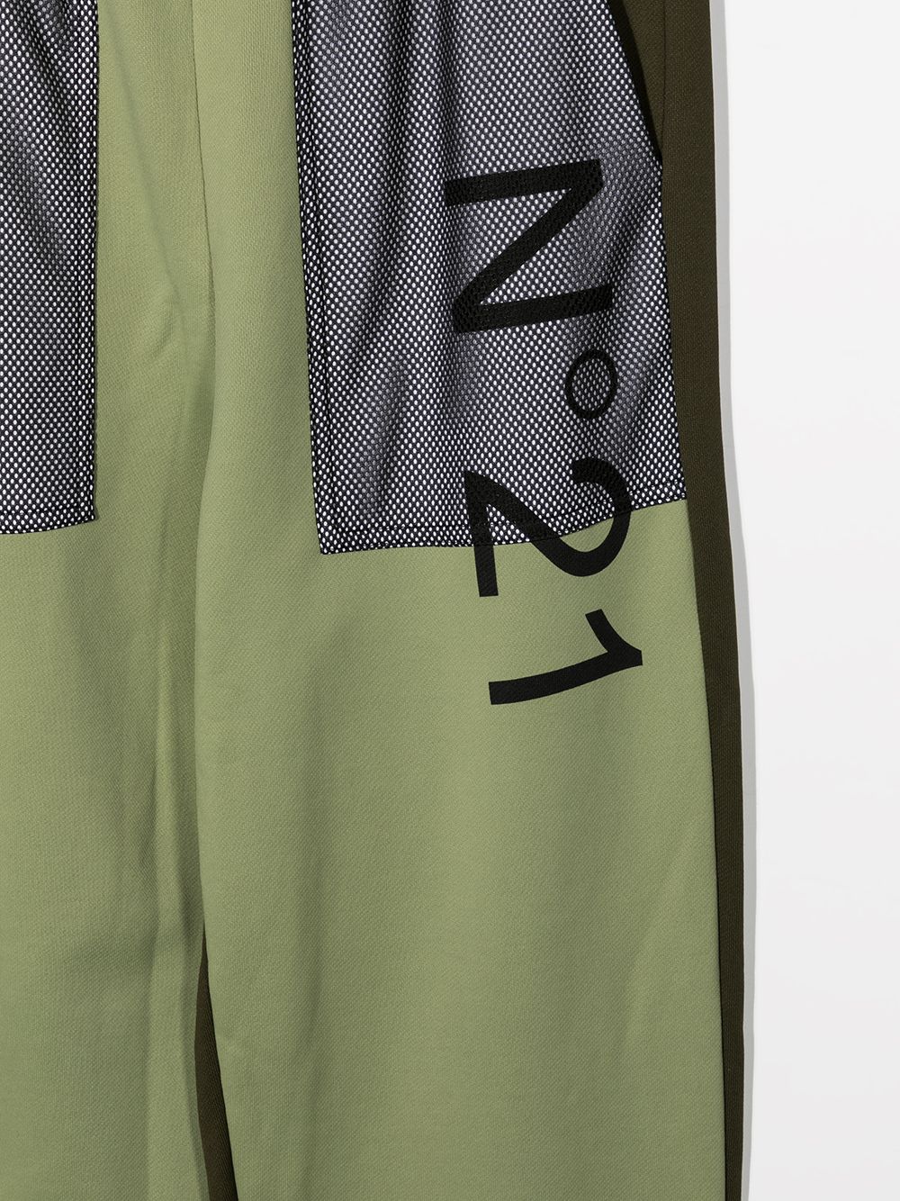 фото Nº21 kids teen panelled logo-print trousers