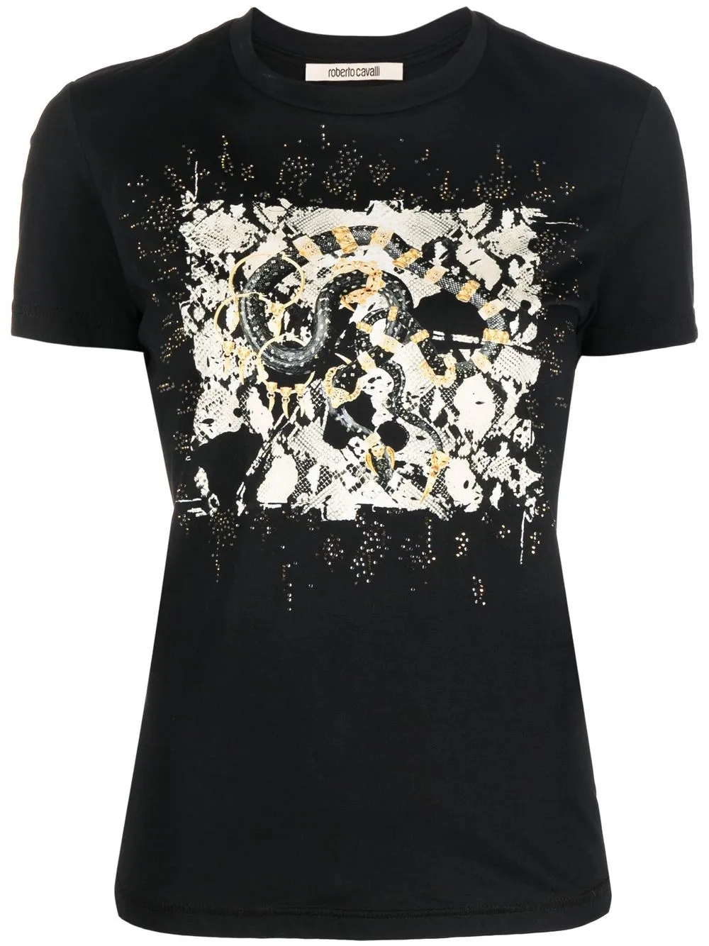 

Roberto Cavalli playera con detalles de strass - Negro