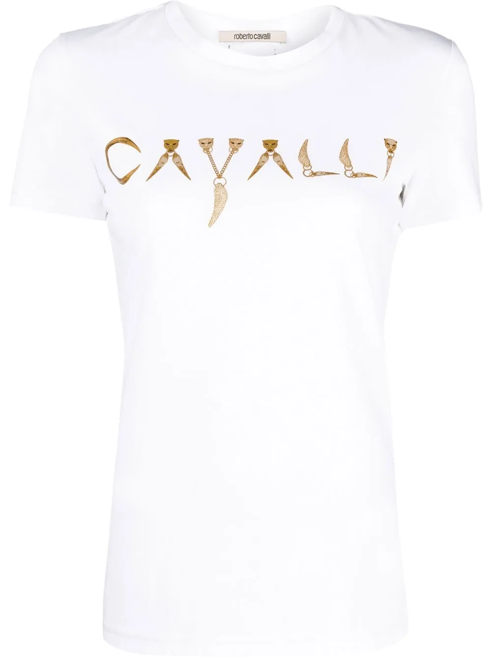 

Roberto Cavalli playera con logo estampado - Blanco