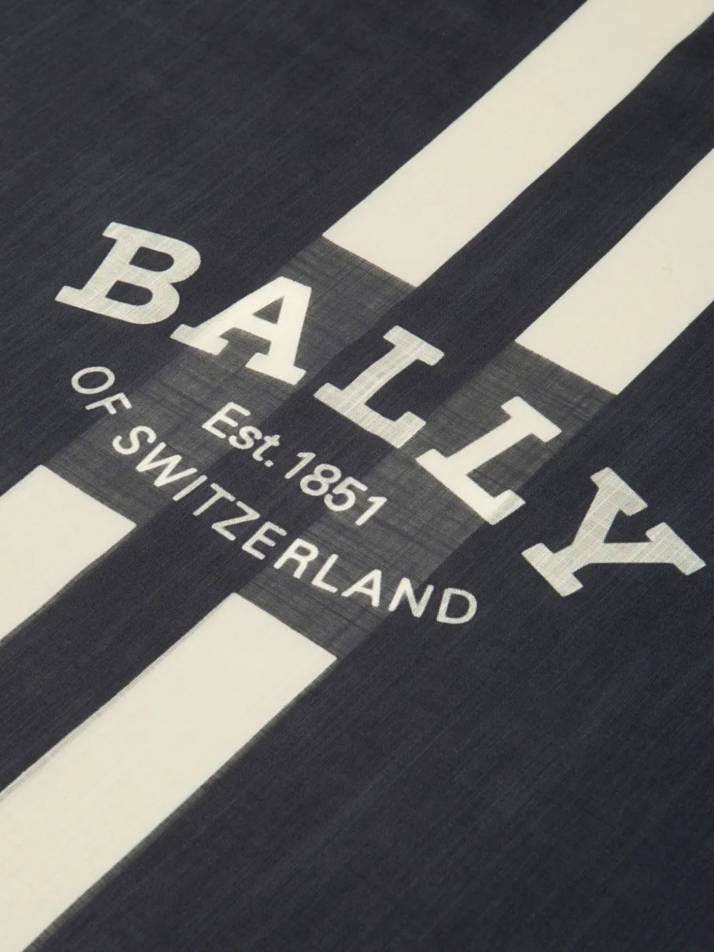 Bally Sjaal met logoprint - Blauw