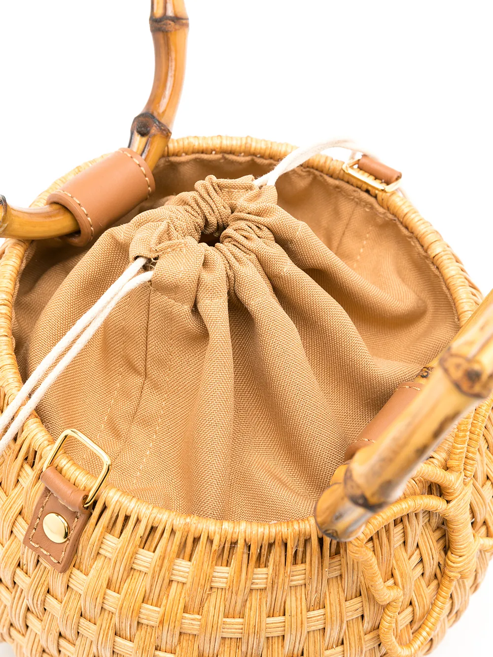 SERPUI Kim Wicker Bucket Bag Farfetch
