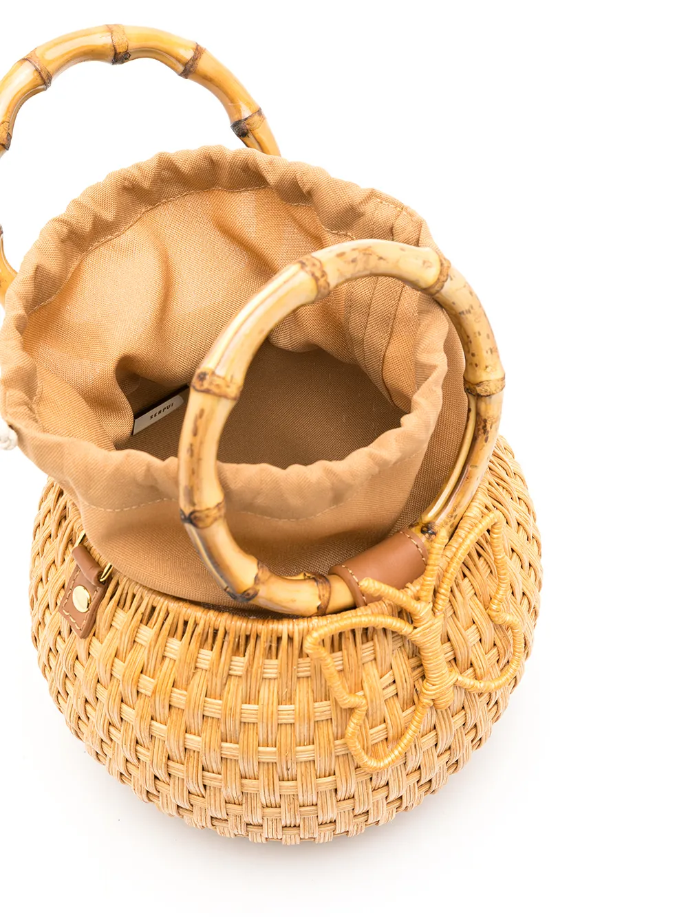 SERPUI Kim Wicker Bucket Bag Farfetch