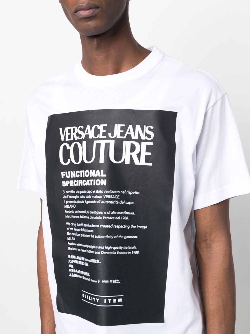 фото Versace jeans couture футболка с графичным принтом