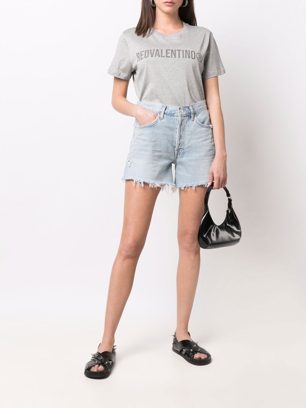 фото Red valentino logo print t-shirt