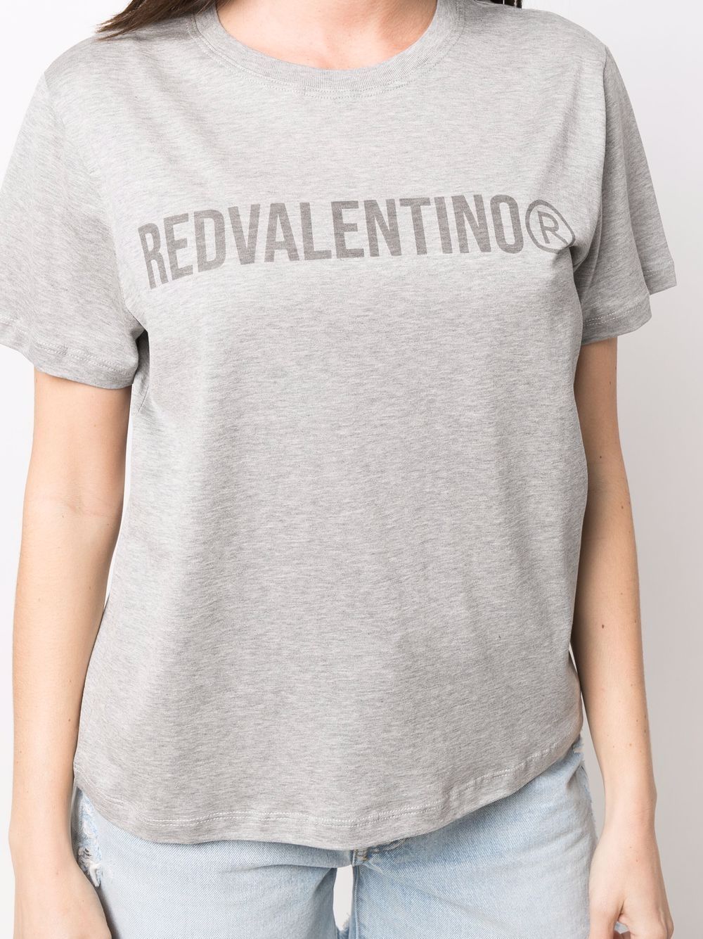 фото Red valentino logo print t-shirt