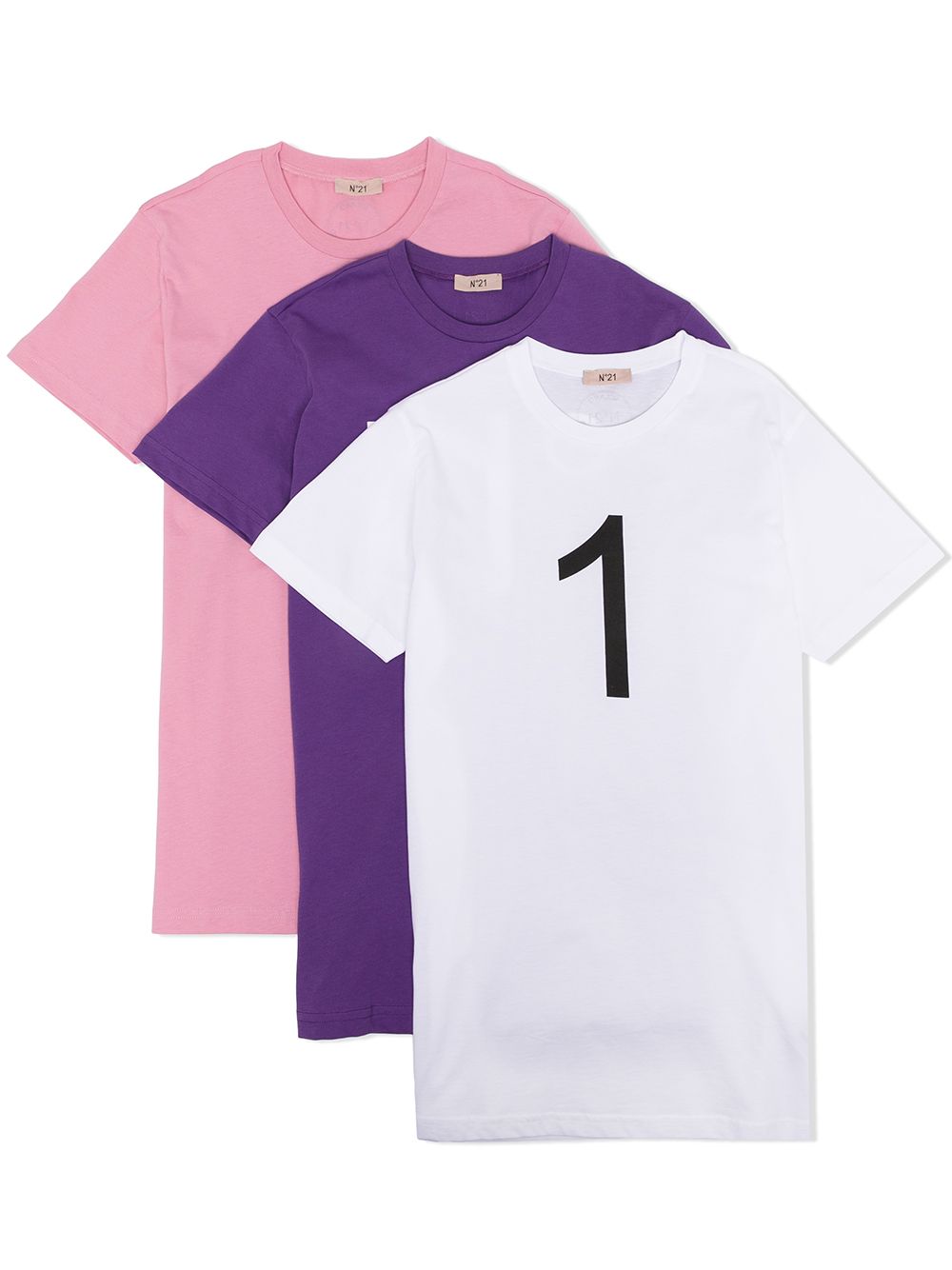 фото Nº21 kids teen three-pack logo-print t-shirt