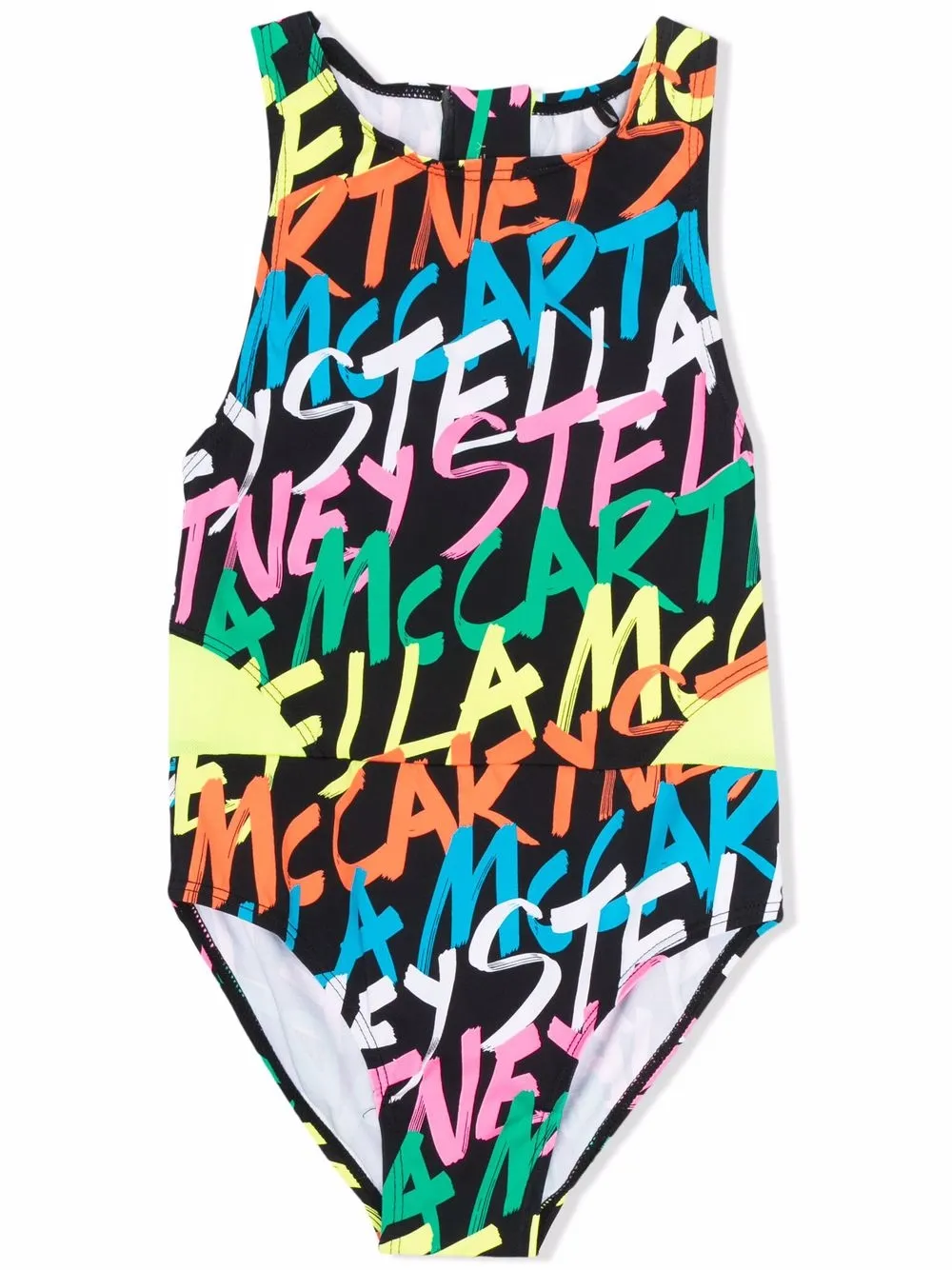 

Stella McCartney Kids logo print swimsuit - Black