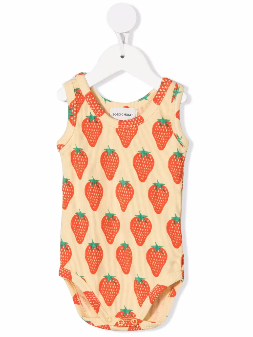 

Bobo Choses body sin mangas con fresas estampadas - Amarillo