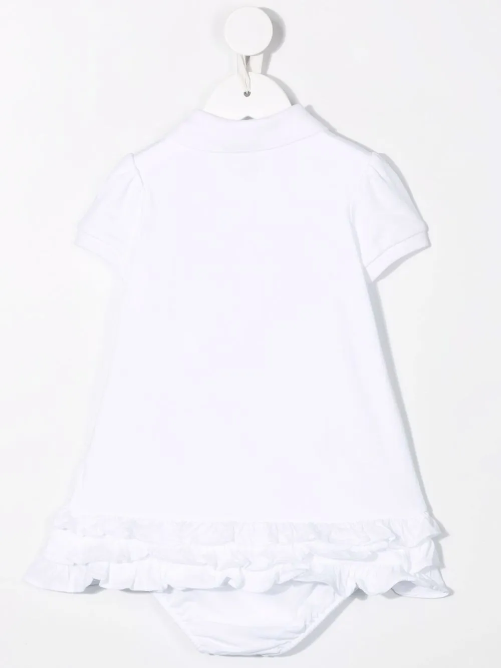  Polo Ralph Lauren Kids Besticktes Kleid Mit Rüschen   Weiß 