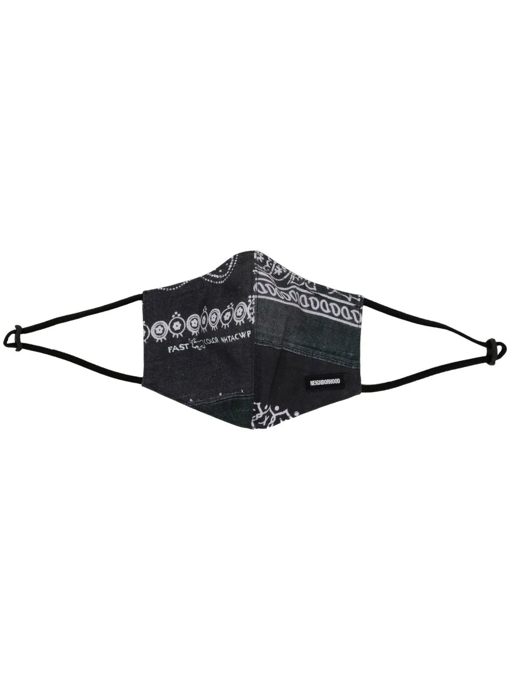 

Neighborhood bandana-print face mask - Black