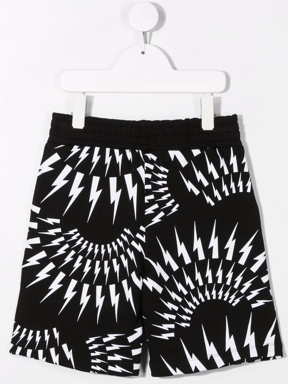 Neil Barrett Kids Shorts met bliksemflitsprint - Zwart