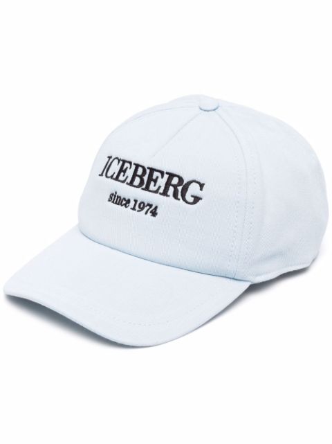 Iceberg logo-embroidered cap