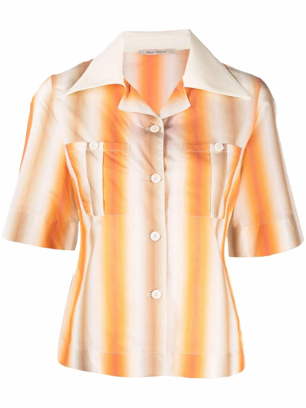 

Wales Bonner camisa con estampado de rayas - Naranja