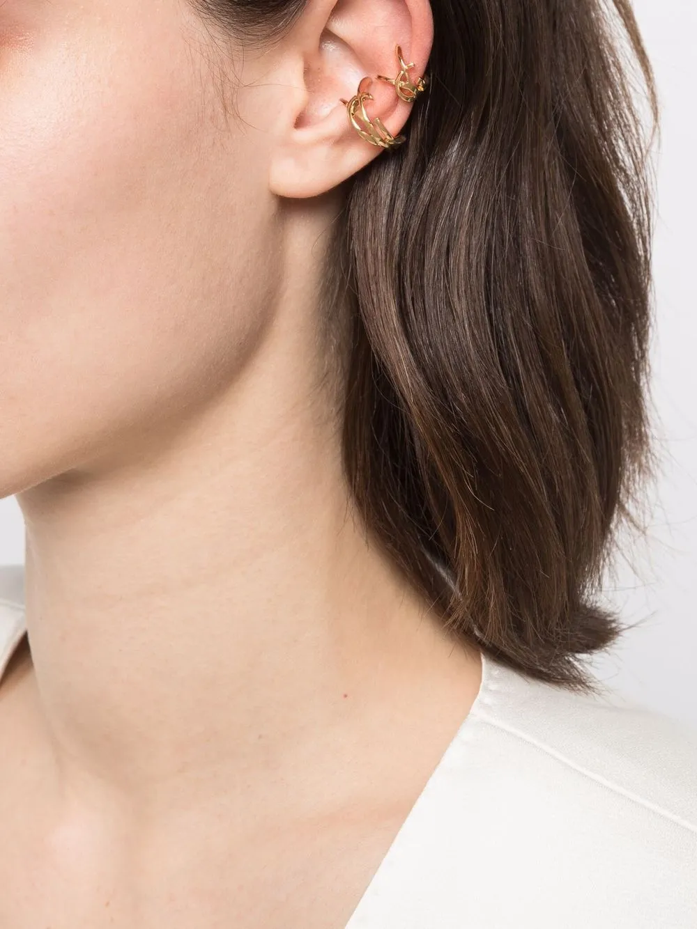 Saint Laurent Oorcuff met monogram - Goud