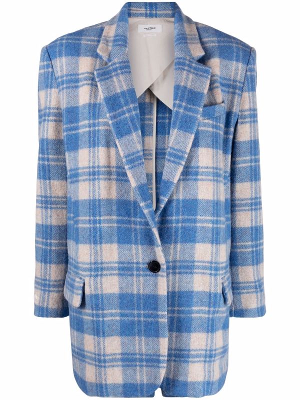 isabel marant long plaid coat