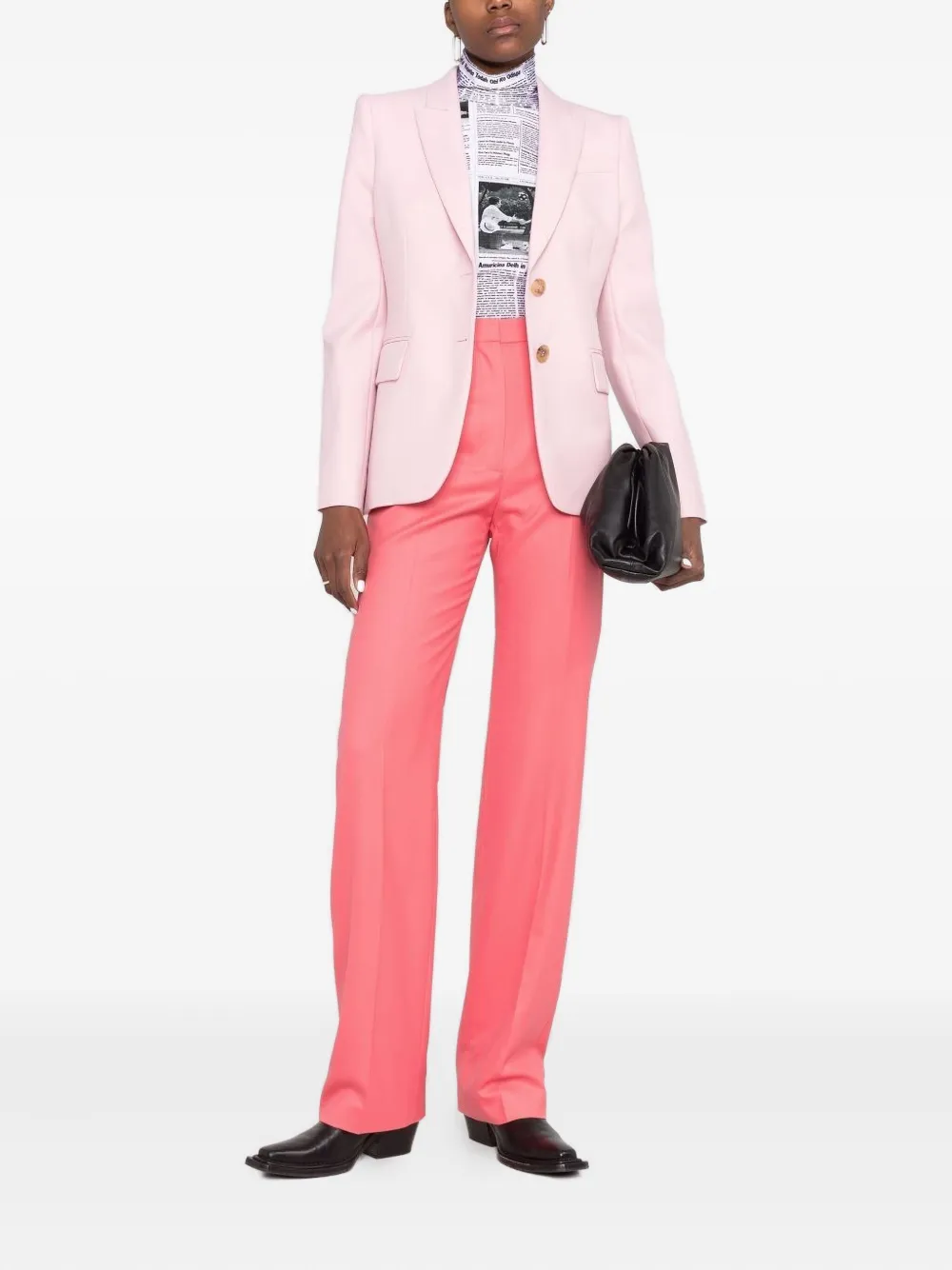 Alexander McQueen high-waisted tailored wool trousers | Straight-Leg Pants | Image 2
