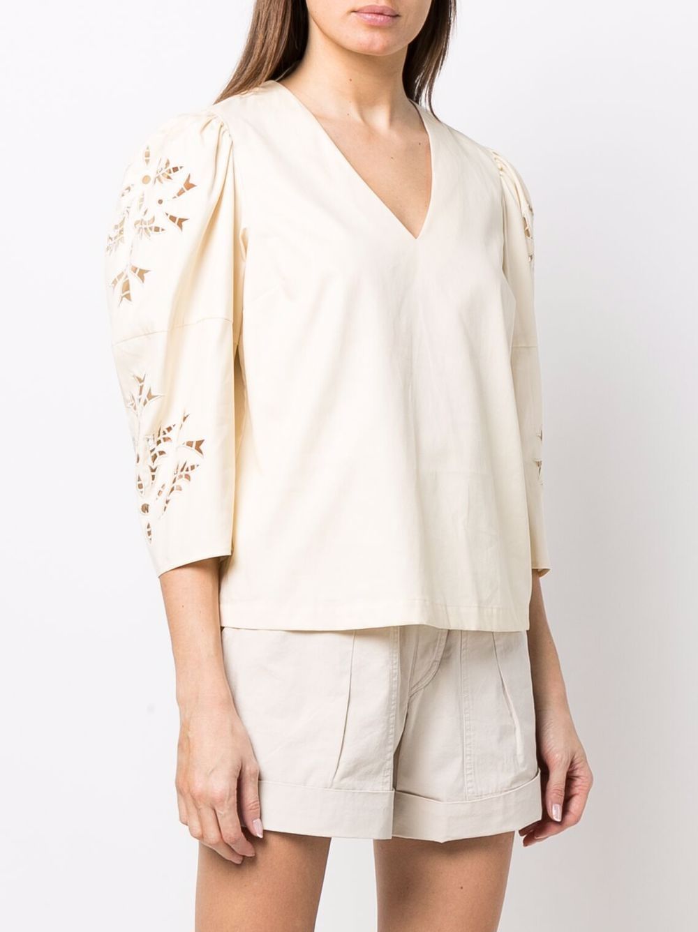 фото Scotch & soda broderie anglais v-neck blouse